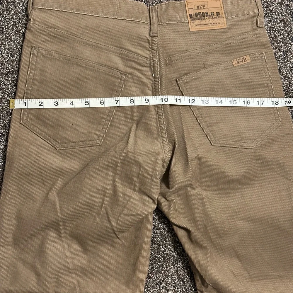 New with tags Vintage 1970’s Montgomery 1972 Tan Corduroy Pants 33 X 30 - Picture 7 of 8